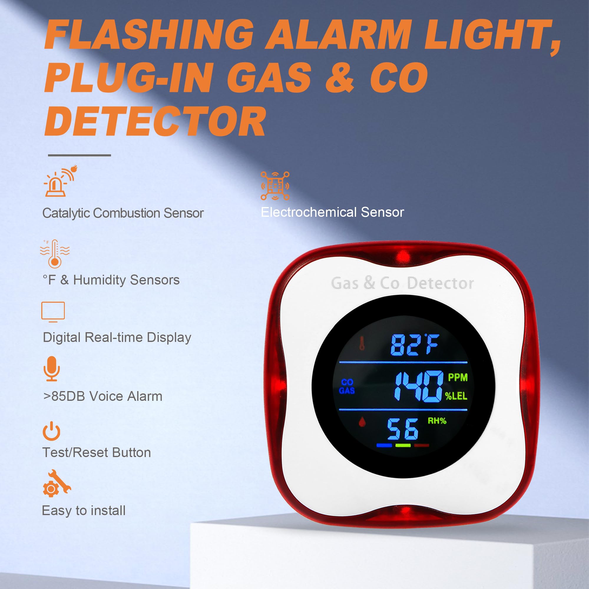 Co Detector Plug - Detetores combinados de gás e monóxido